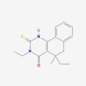 3,5-diethyl-5-methyl-2-thioxo-2,3,5,6-tetrahydrobenzo[h]quinazolin-4(1H)-one