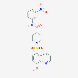 molecular formula C22H22N4O6S B14947868 1-[(8-methoxyquinolin-5-yl)sulfonyl]-N-(3-nitrophenyl)piperidine-4-carboxamide 