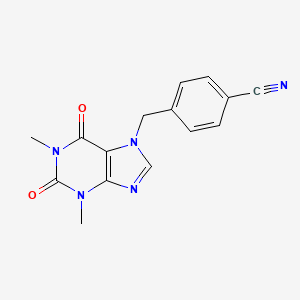 molecular formula C15H13N5O2 B14947888 4-[(1,3-dimethyl-2,6-dioxo-1,2,3,6-tetrahydro-7H-purin-7-yl)methyl]benzonitrile 