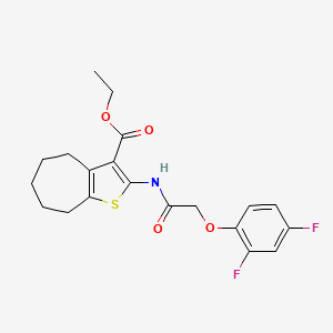 ethyl 2-{[(2,4-difluorophenoxy)acetyl]amino}-5,6,7,8-tetrahydro-4H-cyclohepta[b]thiophene-3-carboxylate