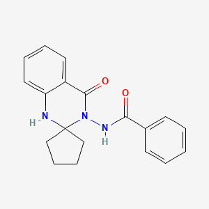 N-(4'-oxo-1',4'-dihydro-3'H-spiro[cyclopentane-1,2'-quinazolin]-3'-yl)benzamide