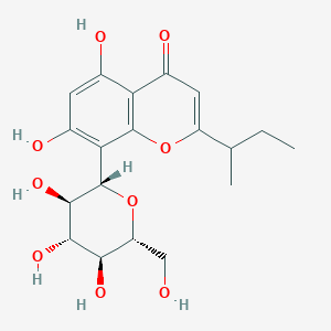 molecular formula C19H24O9 B1494798 8-葡萄糖基-5,7-二羟基-2-(1-甲基丙基)色酮 CAS No. 188818-27-1