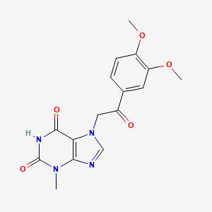 7-[2-(3,4-dimethoxyphenyl)-2-oxoethyl]-3-methyl-3,7-dihydro-1H-purine-2,6-dione