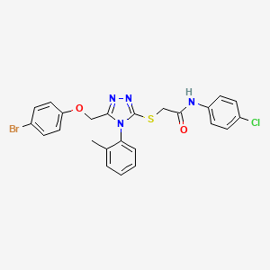 molecular formula C24H20BrClN4O2S B14947983 2-({5-[(4-bromophenoxy)methyl]-4-(2-methylphenyl)-4H-1,2,4-triazol-3-yl}sulfanyl)-N-(4-chlorophenyl)acetamide 