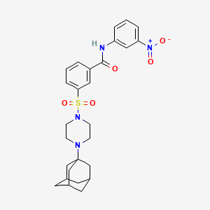 3-{[4-(Adamantan-1-YL)piperazin-1-YL]sulfonyl}-N-(3-nitrophenyl)benzamide