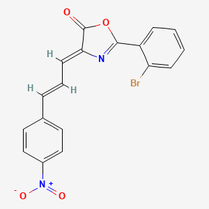 (4Z)-2-(2-bromophenyl)-4-[(2E)-3-(4-nitrophenyl)prop-2-en-1-ylidene]-1,3-oxazol-5(4H)-one