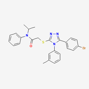 2-{[5-(4-bromophenyl)-4-(3-methylphenyl)-4H-1,2,4-triazol-3-yl]sulfanyl}-N-isopropyl-N-phenylacetamide