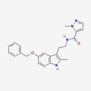 molecular formula C23H24N4O2 B14948127 N-{2-[5-(benzyloxy)-2-methyl-1H-indol-3-yl]ethyl}-1-methyl-1H-pyrazole-5-carboxamide 