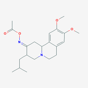 1-({[(2E)-9,10-dimethoxy-3-(2-methylpropyl)-1,3,4,6,7,11b-hexahydro-2H-pyrido[2,1-a]isoquinolin-2-ylidene]amino}oxy)ethanone