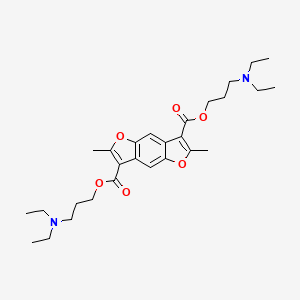 molecular formula C28H40N2O6 B14948158 Bis[3-(diethylamino)propyl] 2,6-dimethylfuro[2,3-f][1]benzofuran-3,7-dicarboxylate 