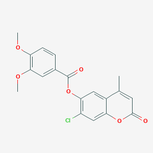 7-chloro-4-methyl-2-oxo-2H-chromen-6-yl 3,4-dimethoxybenzoate