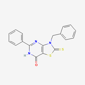 3-benzyl-5-phenyl-2-thioxo-2,3-dihydro[1,3]thiazolo[4,5-d]pyrimidin-7(6H)-one