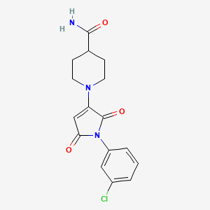 molecular formula C16H16ClN3O3 B14948245 1-[1-(3-chlorophenyl)-2,5-dioxo-2,5-dihydro-1H-pyrrol-3-yl]piperidine-4-carboxamide 