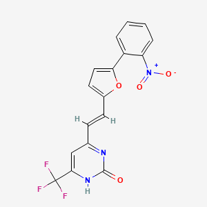 molecular formula C17H10F3N3O4 B14948250 4-{(E)-2-[5-(2-nitrophenyl)furan-2-yl]ethenyl}-6-(trifluoromethyl)pyrimidin-2(1H)-one 