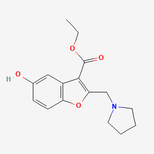 Ethyl 5-hydroxy-2-(pyrrolidin-1-ylmethyl)-1-benzofuran-3-carboxylate