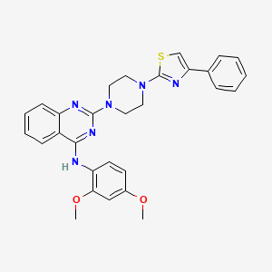 N-(2,4-dimethoxyphenyl)-2-[4-(4-phenyl-1,3-thiazol-2-yl)piperazin-1-yl]quinazolin-4-amine