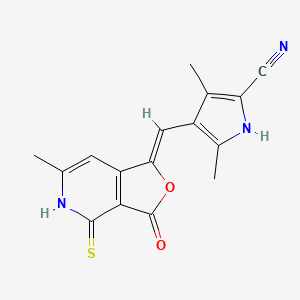 molecular formula C16H13N3O2S B14948301 3,5-dimethyl-4-[(Z)-(6-methyl-3-oxo-4-thioxo-4,5-dihydrofuro[3,4-c]pyridin-1(3H)-ylidene)methyl]-1H-pyrrole-2-carbonitrile 