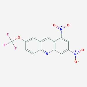 molecular formula C14H6F3N3O5 B14948323 1,3-Dinitro-7-(trifluoromethoxy)acridine 