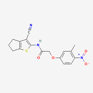 N-(3-cyano-5,6-dihydro-4H-cyclopenta[b]thiophen-2-yl)-2-(3-methyl-4-nitrophenoxy)acetamide