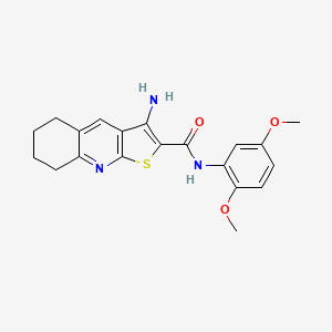 molecular formula C20H21N3O3S B14948346 3-amino-N-(2,5-dimethoxyphenyl)-5,6,7,8-tetrahydrothieno[2,3-b]quinoline-2-carboxamide CAS No. 6418-15-1