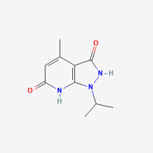 molecular formula C10H13N3O2 B14948374 Pyrazolo[3,4-b]pyridin-6-one, 3-hydroxy-1-isopropyl-4-methyl-1,7-dihydro- 