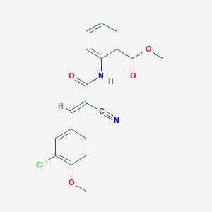 molecular formula C19H15ClN2O4 B14948392 methyl 2-{[(2E)-3-(3-chloro-4-methoxyphenyl)-2-cyanoprop-2-enoyl]amino}benzoate 