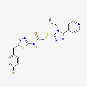 molecular formula C22H19BrN6OS2 B14948394 2-{[4-allyl-5-(4-pyridinyl)-4H-1,2,4-triazol-3-yl]thio}-N-[5-(4-bromobenzyl)-1,3-thiazol-2-yl]acetamide 