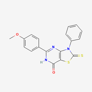 5-(4-methoxyphenyl)-3-phenyl-2-thioxo-2,3-dihydro[1,3]thiazolo[4,5-d]pyrimidin-7(6H)-one