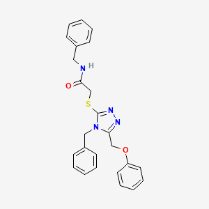 molecular formula C25H24N4O2S B14948411 N-benzyl-2-{[4-benzyl-5-(phenoxymethyl)-4H-1,2,4-triazol-3-yl]sulfanyl}acetamide CAS No. 538336-84-4