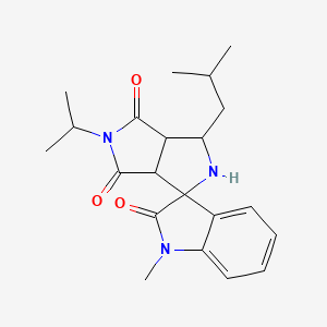 1'-Methyl-1-(2-methylpropyl)-5-propan-2-ylspiro[1,2,3a,6a-tetrahydropyrrolo[3,4-c]pyrrole-3,3'-indole]-2',4,6-trione