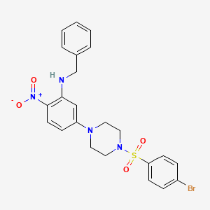 N-benzyl-5-{4-[(4-bromophenyl)sulfonyl]piperazin-1-yl}-2-nitroaniline