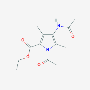 molecular formula C13H18N2O4 B14948431 ethyl 1-acetyl-4-(acetylamino)-3,5-dimethyl-1H-pyrrole-2-carboxylate 