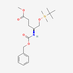 molecular formula C20H33NO5Si B1494844 (S)-Methyl 4-(benzyloxycarbonylamino)-5-(tert-butyldimethylsilyloxy)pentanoate CAS No. 911050-87-8