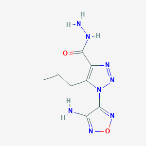 molecular formula C8H12N8O2 B14948453 1-(4-amino-1,2,5-oxadiazol-3-yl)-5-propyl-1H-1,2,3-triazole-4-carbohydrazide 