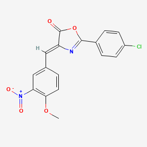 molecular formula C17H11ClN2O5 B14948486 (4Z)-2-(4-chlorophenyl)-4-(4-methoxy-3-nitrobenzylidene)-1,3-oxazol-5(4H)-one 