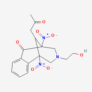 3-(2-hydroxyethyl)-1,5-dinitro-11-(2-oxopropyl)-2,3,4,5-tetrahydro-1,5-methano-3-benzazocin-6(1H)-one