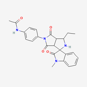 N-[4-(3'-ethyl-1-methyl-2,4',6'-trioxo-1,2,2',3',3a',4',6',6a'-octahydro-5'H-spiro[indole-3,1'-pyrrolo[3,4-c]pyrrol]-5'-yl)phenyl]acetamide