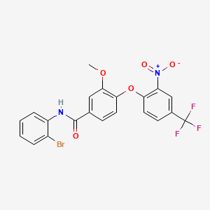 N-(2-bromophenyl)-3-methoxy-4-[2-nitro-4-(trifluoromethyl)phenoxy]benzamide