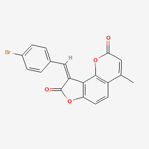 molecular formula C19H11BrO4 B14948572 (9Z)-9-(4-bromobenzylidene)-4-methyl-2H-furo[2,3-h]chromene-2,8(9H)-dione 