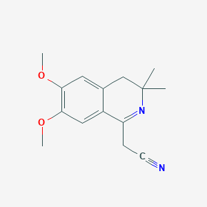 molecular formula C15H18N2O2 B14948582 (6,7-Dimethoxy-3,3-dimethyl-3,4-dihydroisoquinolin-1-yl)acetonitrile 