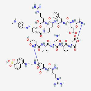molecular formula C91H129N25O25S B1494859 Arg-Glu(EDANS)-(Asn670,Leu671)-Amyloid b/A4 Protein Precursor770 (668-675)-Lys(DABCYL)-Arg CAS No. 310427-94-2