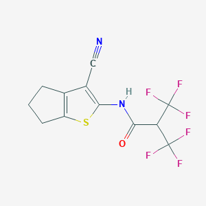 N-(3-cyano-5,6-dihydro-4H-cyclopenta[b]thiophen-2-yl)-3,3,3-trifluoro-2-(trifluoromethyl)propanamide