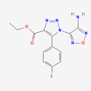 ethyl 1-(4-amino-1,2,5-oxadiazol-3-yl)-5-(4-fluorophenyl)-1H-1,2,3-triazole-4-carboxylate