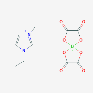 molecular formula C10H11BN2O8 B1494860 1-Ethyl-3-methylimidazolium bis(oxalato)borate 