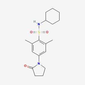 N-cyclohexyl-2,6-dimethyl-4-(2-oxopyrrolidin-1-yl)benzenesulfonamide