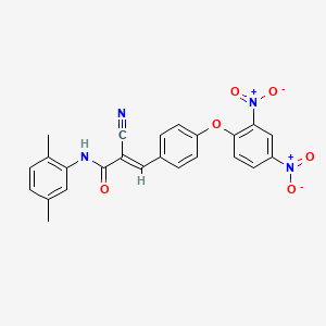 (2E)-2-cyano-N-(2,5-dimethylphenyl)-3-[4-(2,4-dinitrophenoxy)phenyl]prop-2-enamide