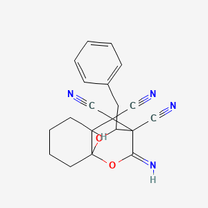 2-benzyl-10-iminotetrahydro-8a,3-(epoxymethano)chromene-3,4,4(2H,4aH)-tricarbonitrile