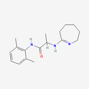 molecular formula C17H25N3O B14948646 Propanamide, N-(2,6-dimethylphenyl)-2-[(3,4,5,6-tetrahydro-2H-azepin-7-yl)amino]- 