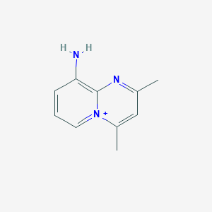 molecular formula C10H12N3+ B14948660 9-Amino-2,4-dimethylpyrido[1,2-a]pyrimidin-5-ium 