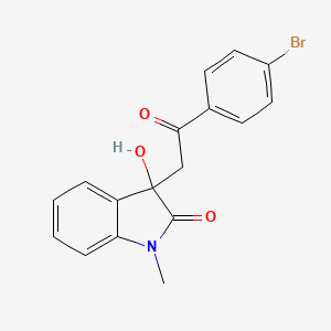 molecular formula C17H14BrNO3 B14948678 3-[2-(4-Bromo-phenyl)-2-oxo-ethyl]-3-hydroxy-1-methyl-1,3-dihydro-indol-2-one 